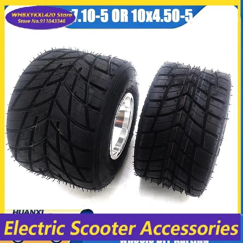 Pneus tubeless 10x4.50-5 et 11x7.10-5 pouces avec jantes en aluminium pour karting, roues avant et arrière, accessoires de drift pour karting.