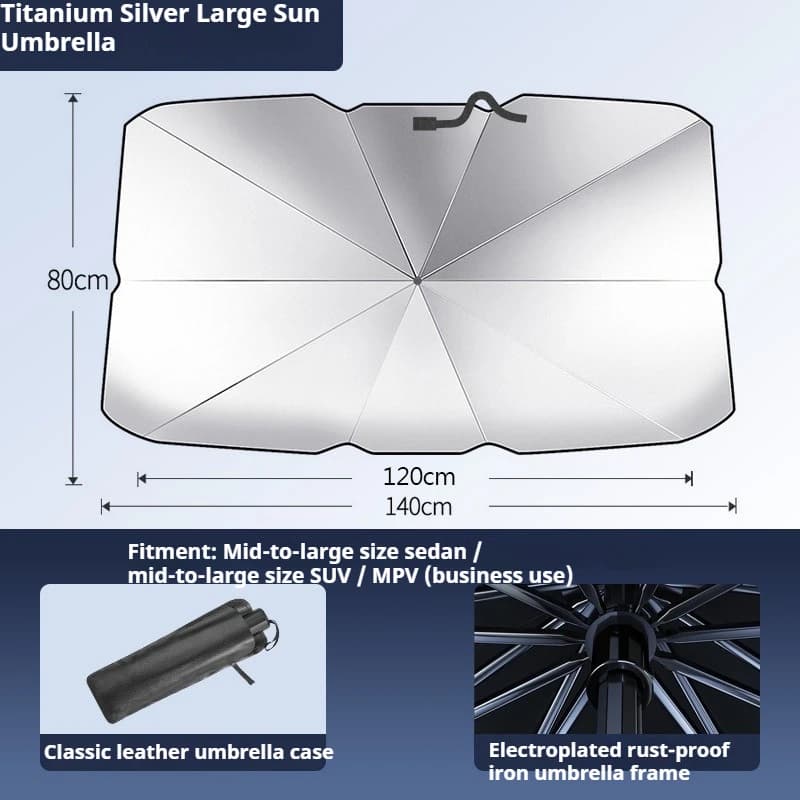 Pare-soleil de voiture pour pare-brise avant, protection solaire, isolation thermique, accessoires d'été transfrontaliers, parasol avant de voiture
