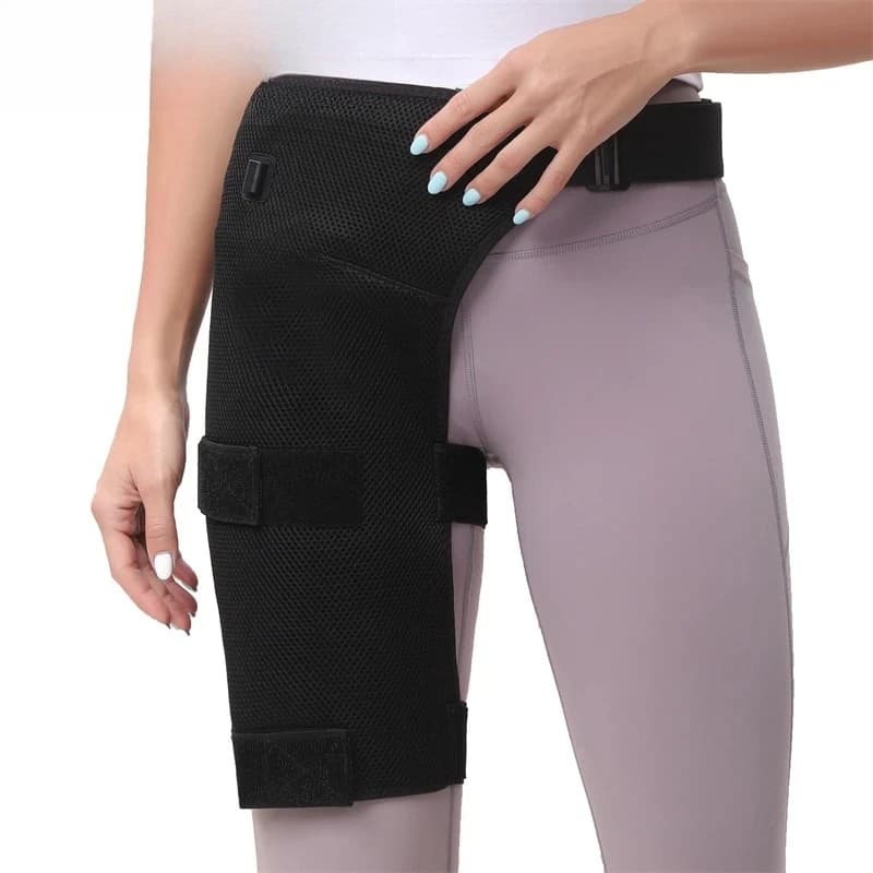 Protecteur de hanche chauffant électrique, coussin chauffant pour soulager la fatigue articulaire, protection bien-être à domicile, massage vibrant chauffant pour les cuisses