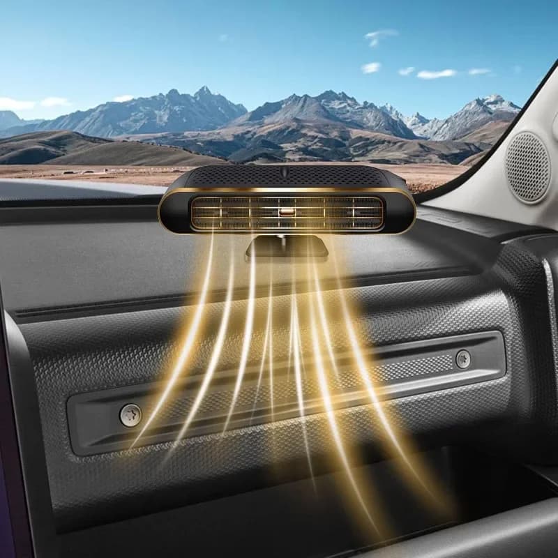Chauffage de voiture Portable 12V 150W, ventilateur de chauffage électrique, dégivreur Rechargeable pour pare-brise, tableau de bord, berlines automobiles SUV
