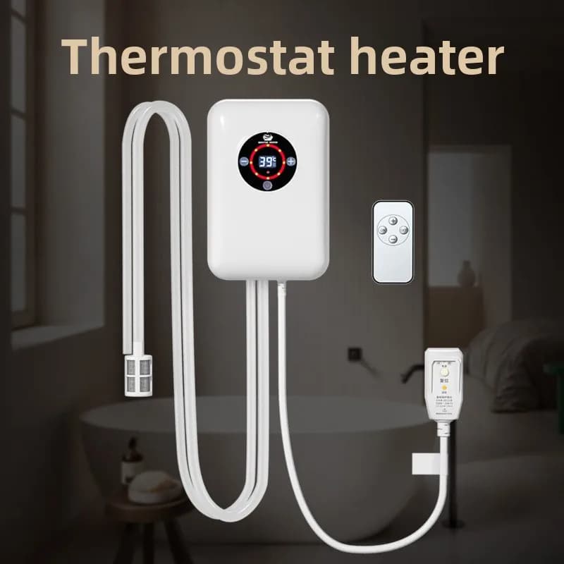 Chauffe-eau portable à température constante avec pompe de circulation, tige chauffante électrique séparée (sec/humide) 110V/220V