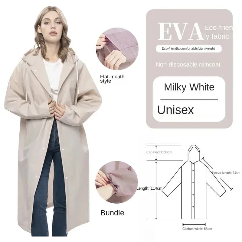 Manteau imperméable Long pour femmes et hommes, épais, imperméable, pour adultes, randonnée en plein air, camping, chapeau de pluie, 2024