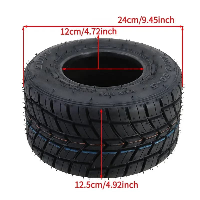 Pneus de pluie tubeless de haute qualité 10x4.50-5, adaptés aux accessoires de kart de drift tout-terrain 10x4.50-5.