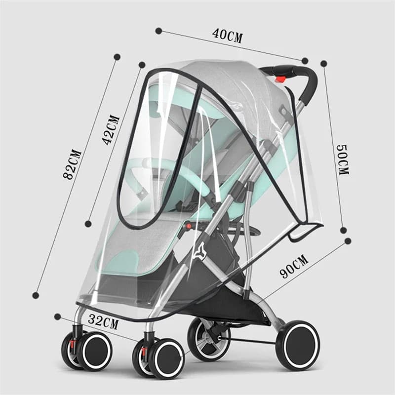 Housse de pluie universelle pour poussette, pour bébé, voiture, pare-vent, pare-soleil, Transparent, respirant, parapluie, accessoires imperméables, nouvelle collection