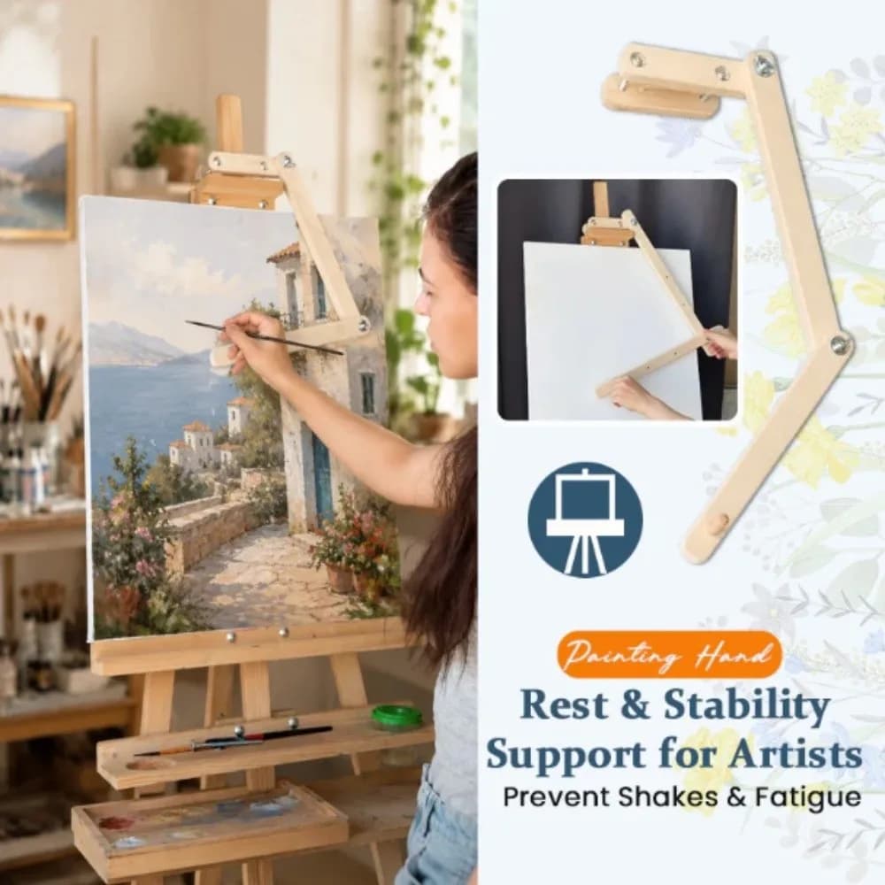 Support de peinture à l'huile en bois pour artiste, design suspendu, robuste, réglable en hauteur et en angle, pour une meilleure stabilité
