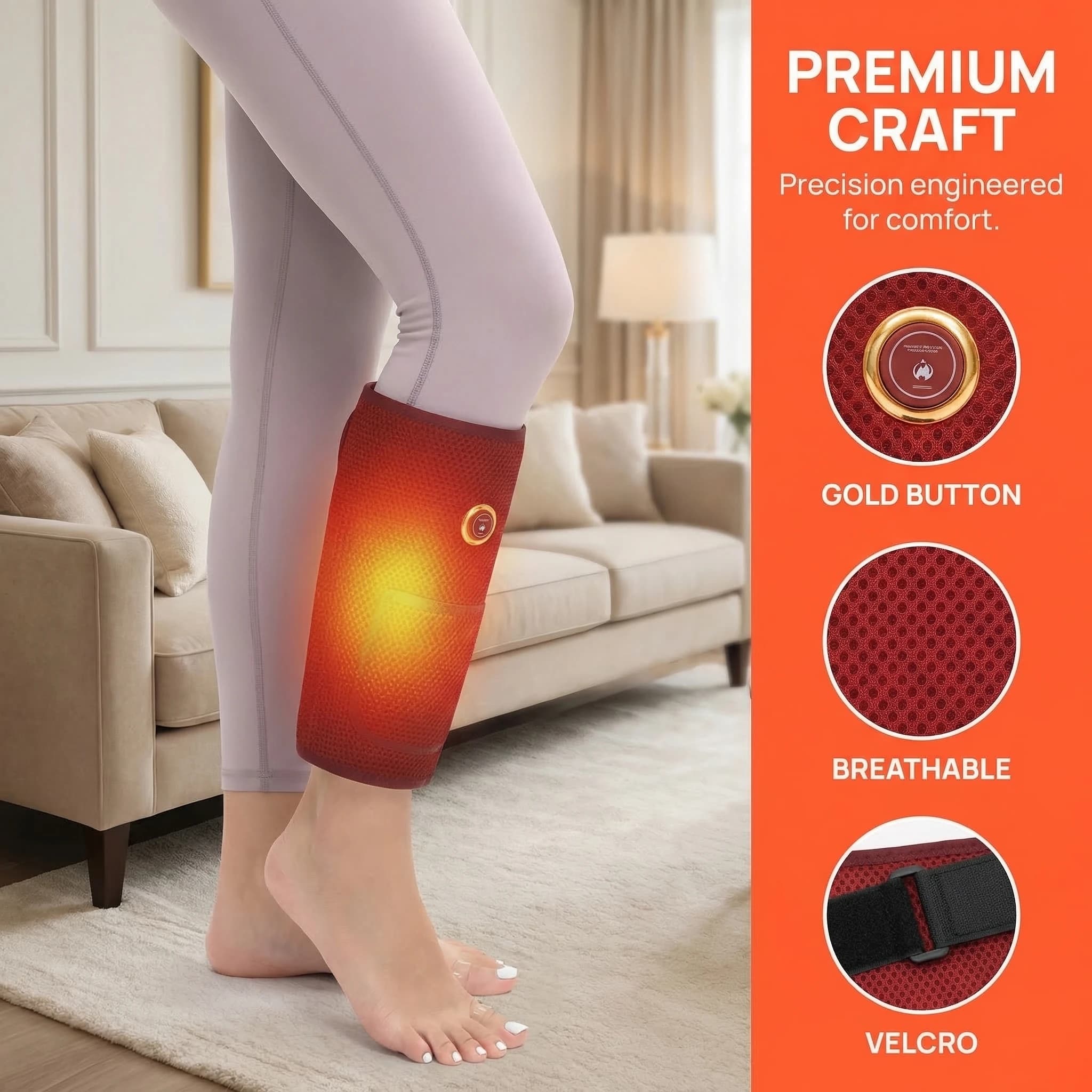 Chauffage des mollets, 3 Modes, Airbag électrique, Compression des jambes, chauffage des pieds, relaxation musculaire, Circulation sanguine, Massage des pieds