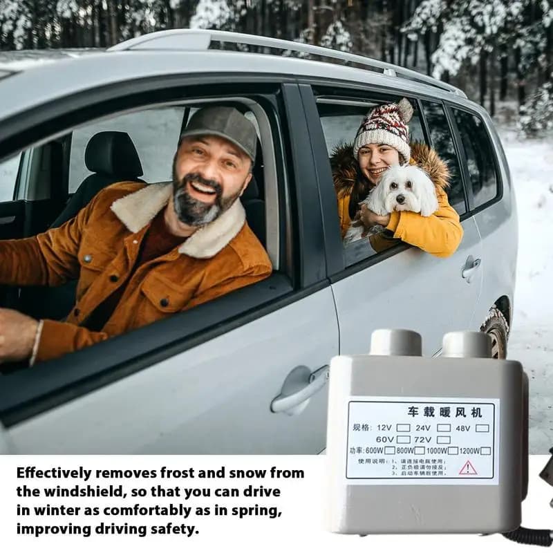 Chauffage de voiture Portable 48V/60V/72V, désembueur de vitres de voiture plein de chaleur, dégivrage et déneigement, chauffage rapide, accessoires automobiles