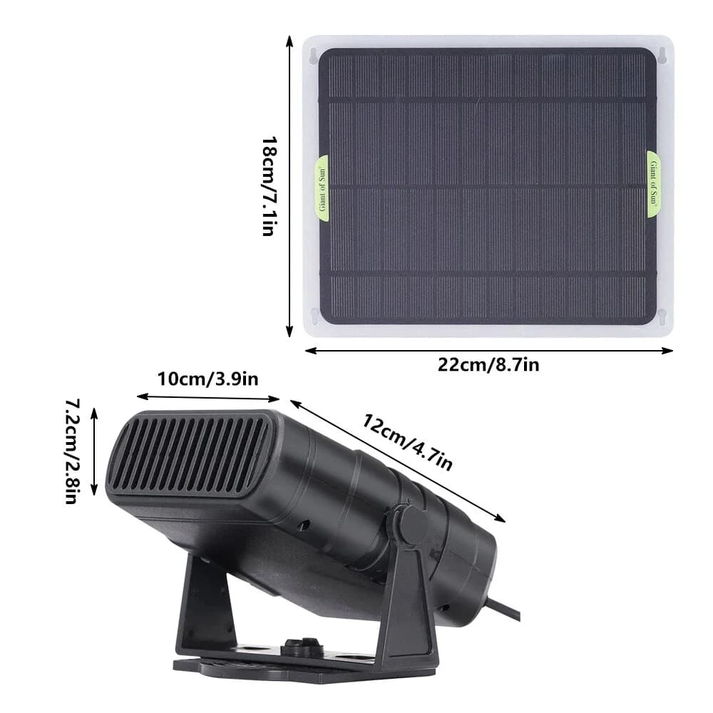 Chauffage à énergie solaire Portable hiver voiture animaux plus chaud 12V 20W 30W chauffage électrique séchage/chauffage pour Camping en plein air plus chaud