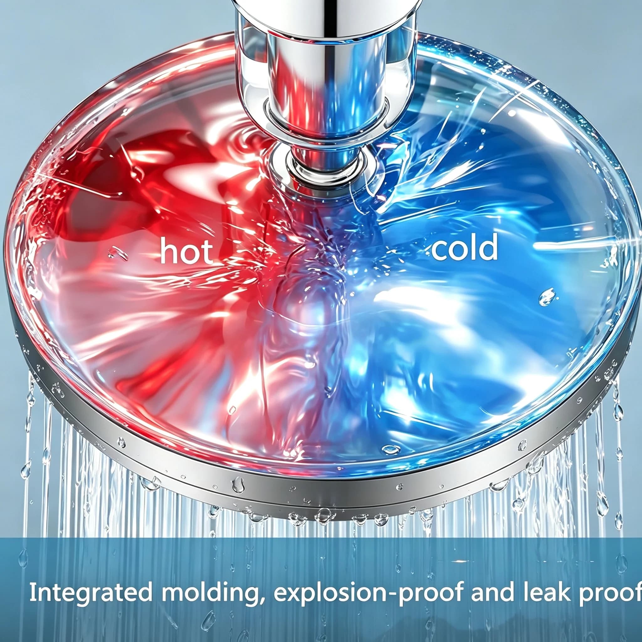 Pommeau de douche pluie surdimensionné à haute pression avec 6 modes de jet, large couverture intégrale du corps pour salle de bain à domicile