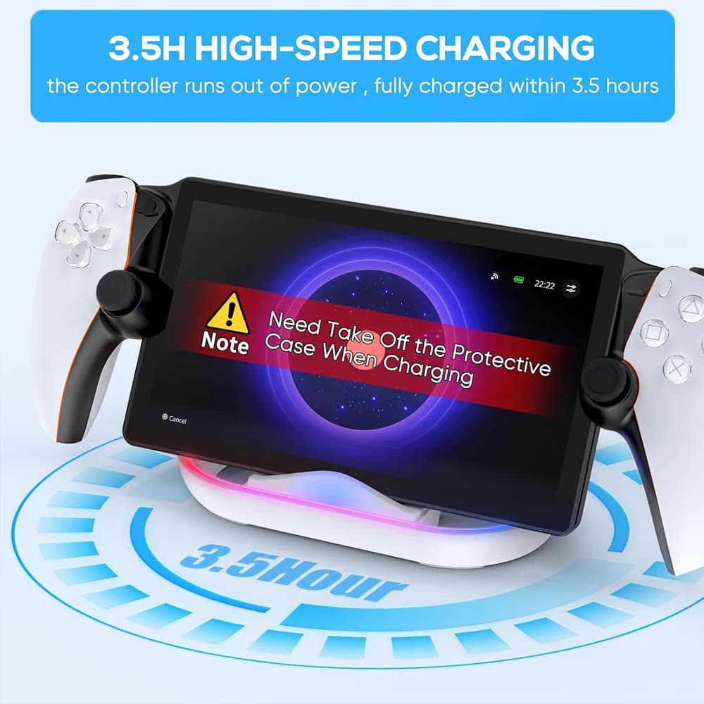 Station de chargement pour Sony Play Station PS5 Playstation PS 5 portail, Support de Console de jeu, accessoires de jeu, Base de Support de chargeur RGB