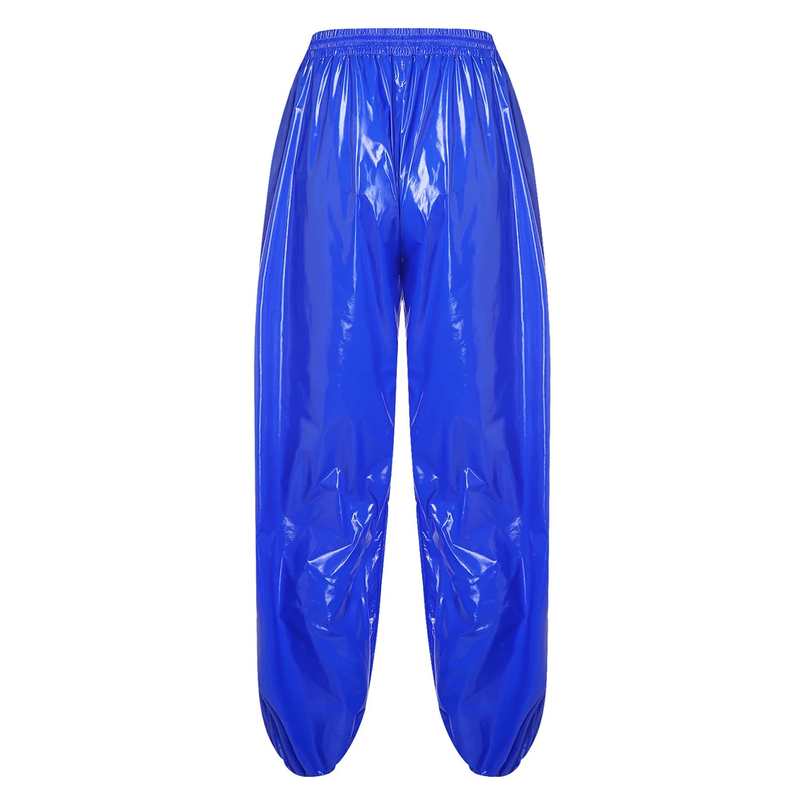 Pantalon de jogging imperméable pour homme, effet mouillé, avec cordon de serrage, taille élastique, coupe ample, pour entraînement, cyclisme, moto, motard