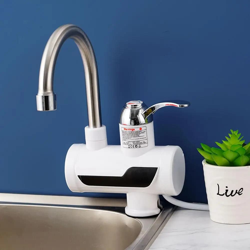 Robinet chauffe-eau électrique instantané 3000W, sans réservoir, affichage de la température du robinet, eau chaude, cuisine, j6tage