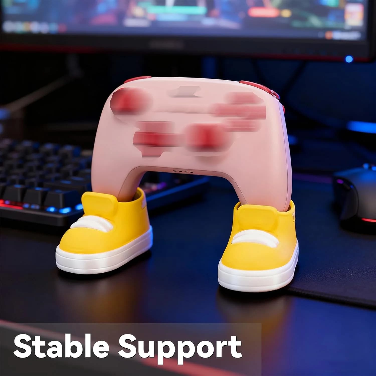 Support de manette de jeu amusant - Support coloré en forme de chaussure, compatible avec les manettes PS4, PS5, Xbox, décoration de bureau