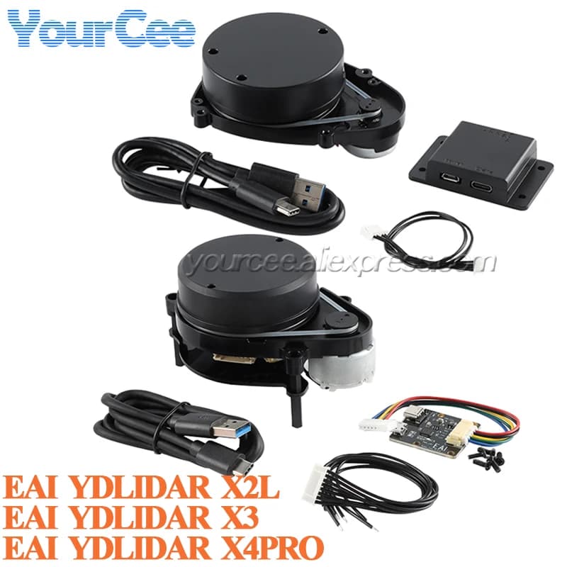 YDLIDAR X4 Pro X3 X2L LIDAR TOF 360 ° Module de capteur de portée de Scanner de Radar Laser, Robot de Support de fréquence de balayage de 8 mètres 10Hz