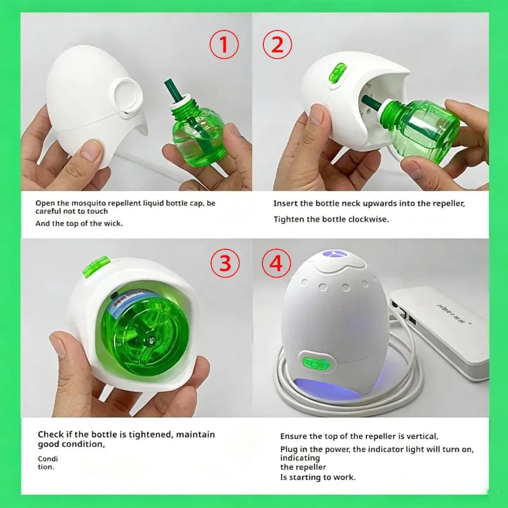 Répulsif anti-moustiques USB pour voiture, diffuseur électrique portable de liquide, pour véhicules, voyages, camping, silencieux, indispensable pour les nuits d'été