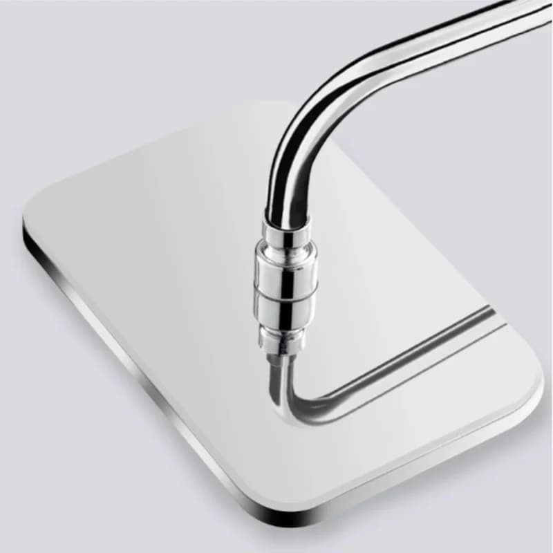 Pommeau de douche de plafond carré de 12 pouces, grande taille, à haut débit, avec jet de pluie, universel, économiseur d'eau, accessoire de douche de salle de bain