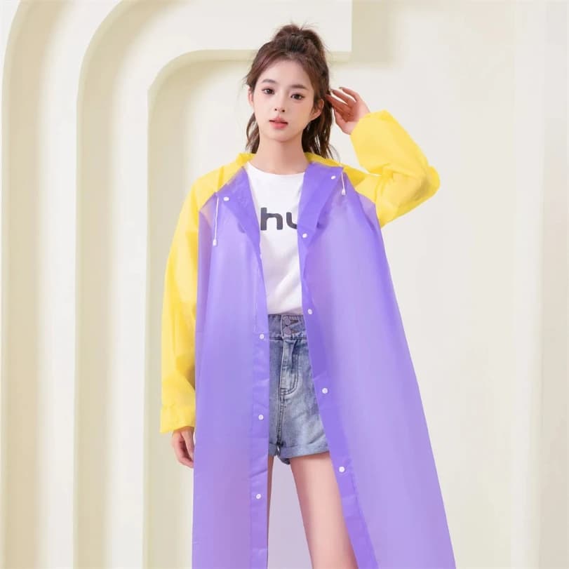 Poncho d'extérieur épais pour adultes, Long à capuche, pour hommes et femmes, veste imperméable, voyage, Camping, pêche R
