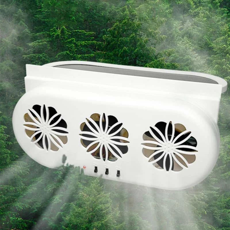 Ventilateur de voiture puissant pour fenêtre, avec panneau solaire rechargeable, ventilateur de refroidissement USB pour radiateur