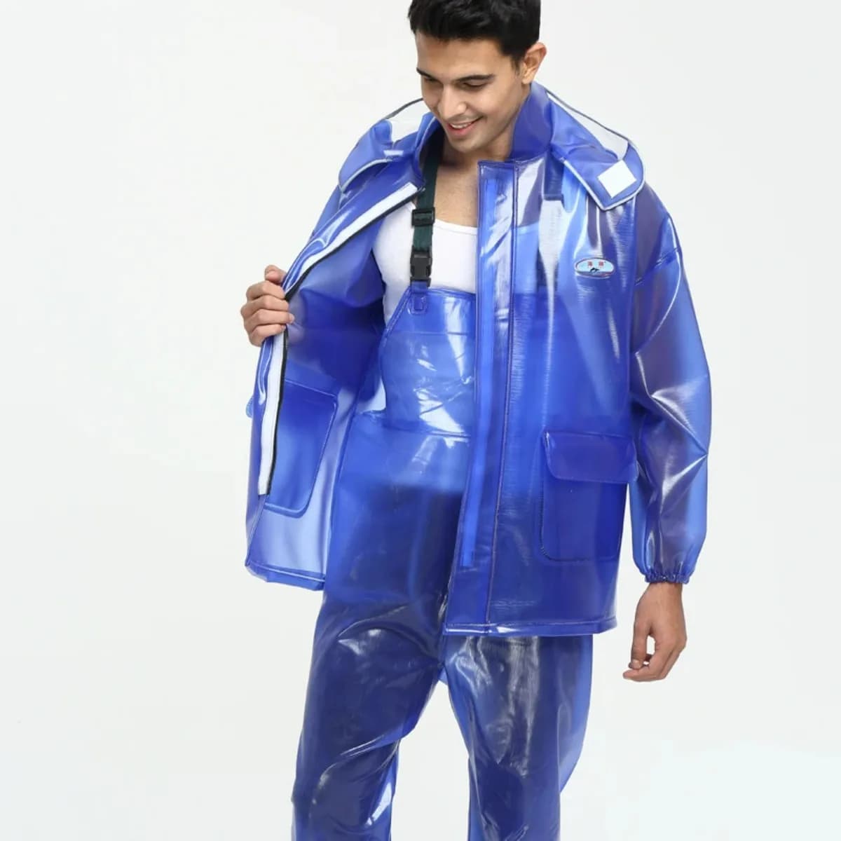 Hommes manteau de pluie veste imperméable combinaison Transparent imperméable PVC épais pantalon de pluie manteau de pluie équipement par temps humide vêtements de pluie costume