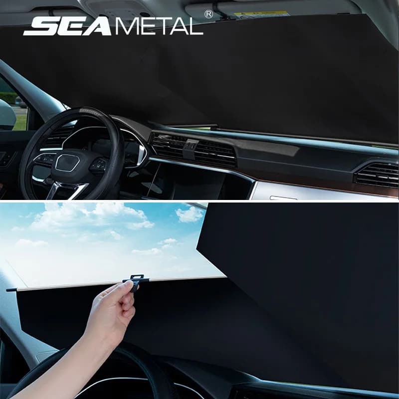 Pare-soleil réglable pour pare-brise de voiture, ombrage avant, parasol, isolation thermique pour fenêtre de voiture, protection solaire UV d'été