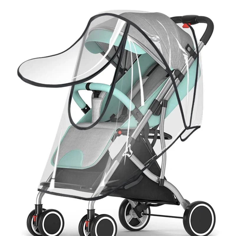 Housse de pluie universelle pour poussette, pour bébé, voiture, pare-vent, pare-soleil, Transparent, respirant, parapluie, accessoires imperméables, nouvelle collection