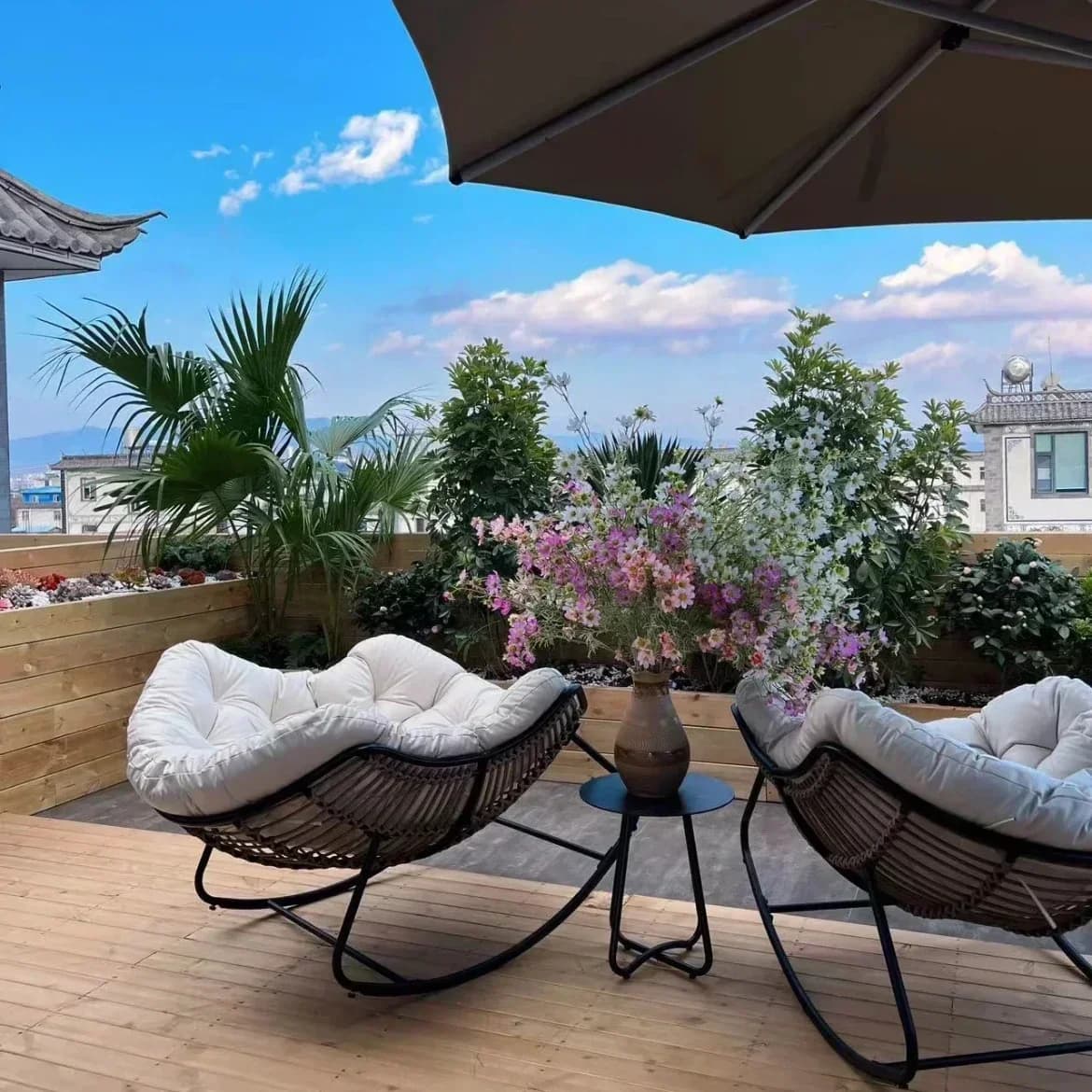 Chaise à bascule paresseux canapé nid d'oiseau en forme de salon balcon sieste petit appartement rotin tissé adulte