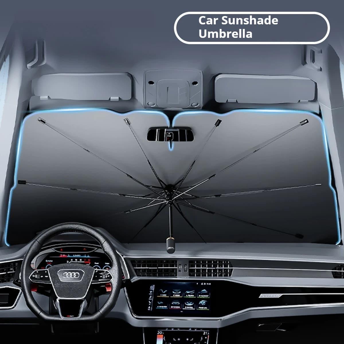 Pare-soleil de voiture pour pare-brise avant, protection solaire, isolation thermique, accessoires d'été transfrontaliers, parasol avant de voiture