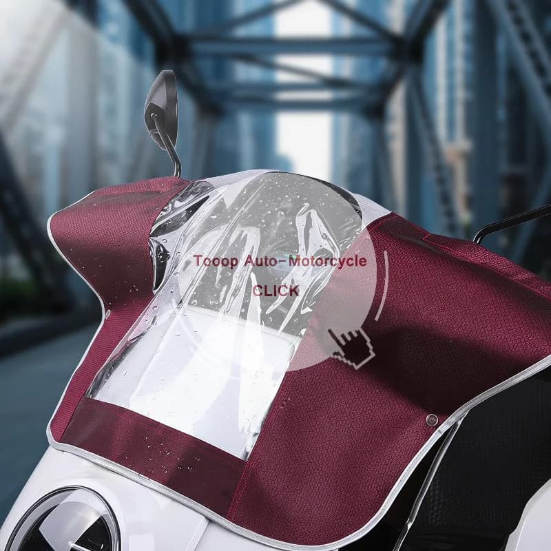 Housse de protection transparente pour tableau de bord de trottinette électrique, avec fermeture éclair, imperméable, pour la conduite en extérieur par temps de pluie