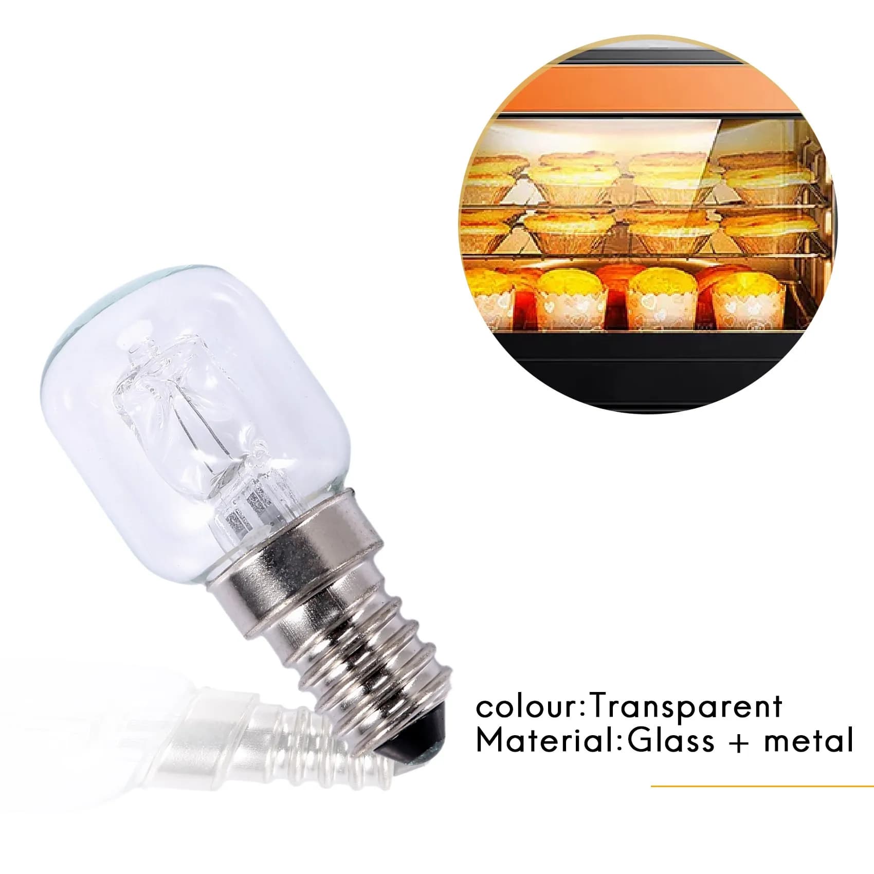 Tendance! Ampoule haute température E14, 500 degrés, 25W, halogène pour four à bulles, ampoule à Quartz E14 250V 25W