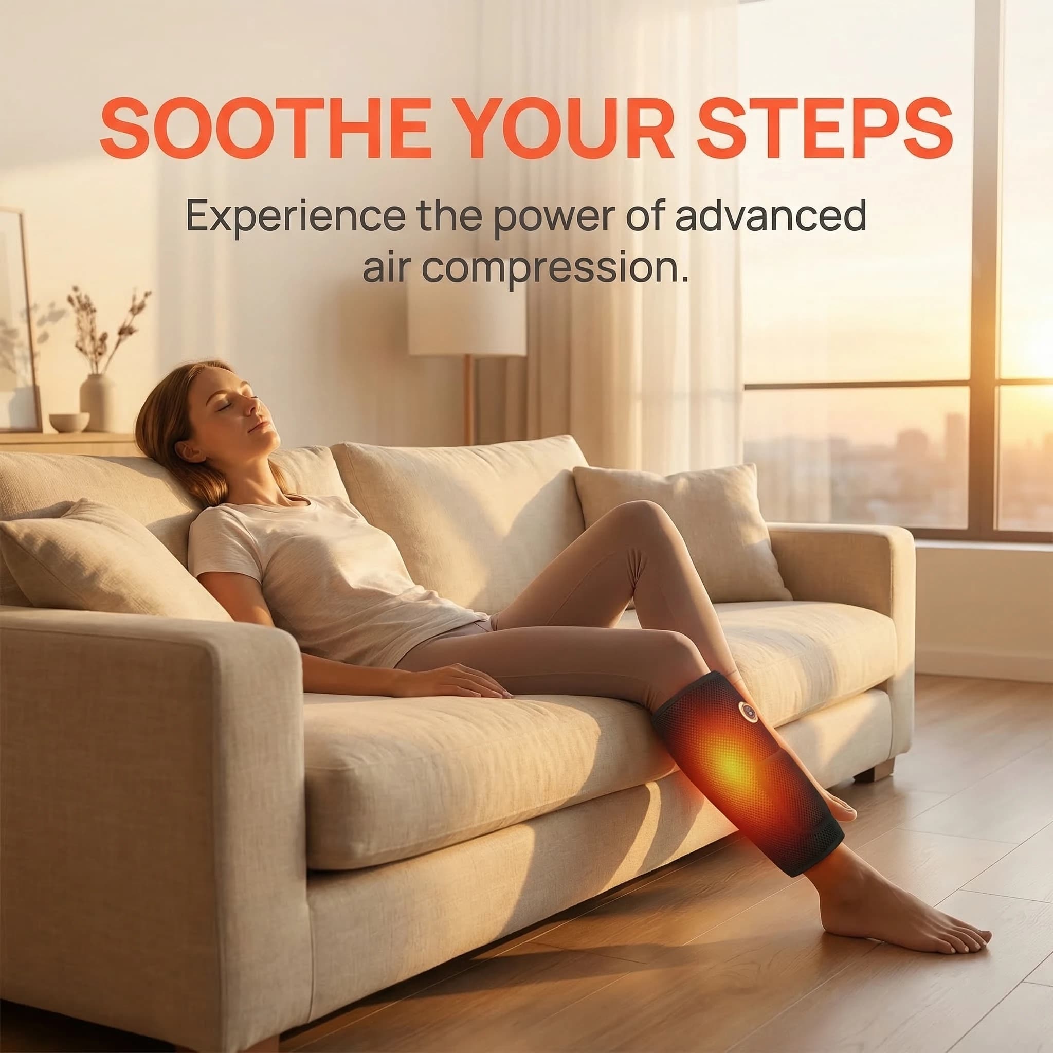 Chauffage des mollets, 3 Modes, Airbag électrique, Compression des jambes, chauffage des pieds, relaxation musculaire, Circulation sanguine, Massage des pieds