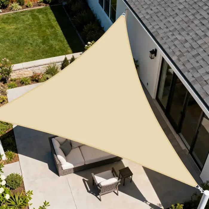 Voile d'ombrage triangulaire imperméable verte