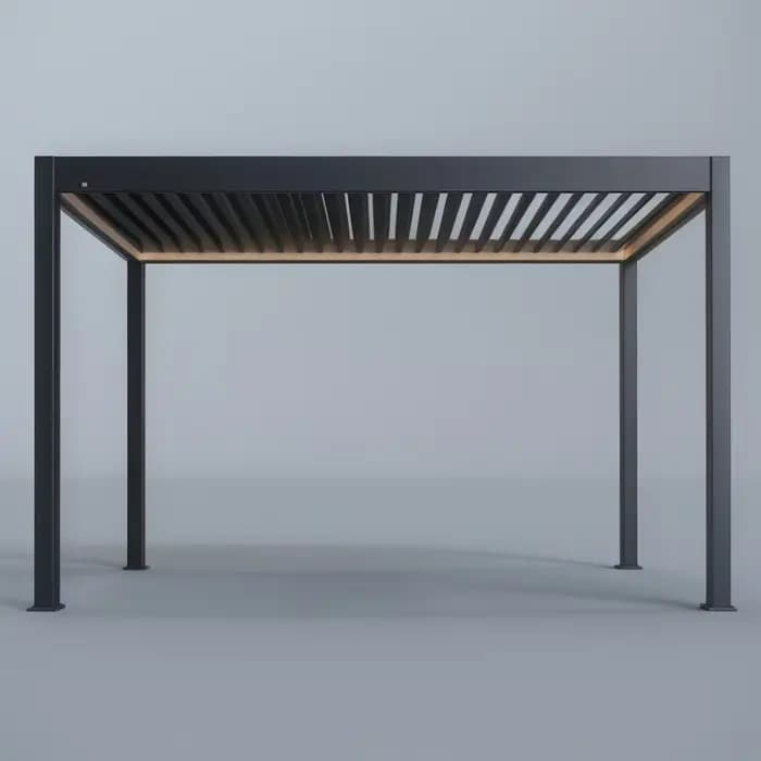 Pergola extérieure coulissante en verre pare-soleil étanche personnalisée