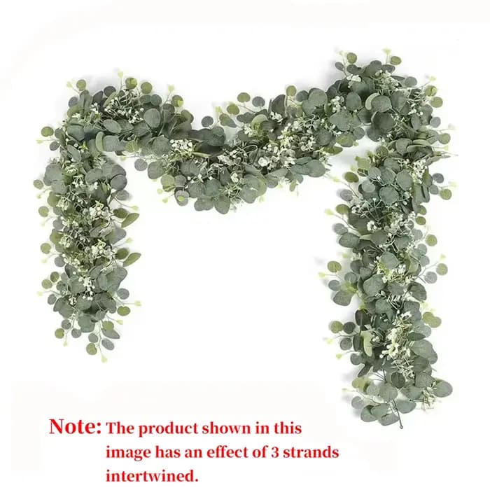 Guirlande de feuilles d'eucalyptus artificielles