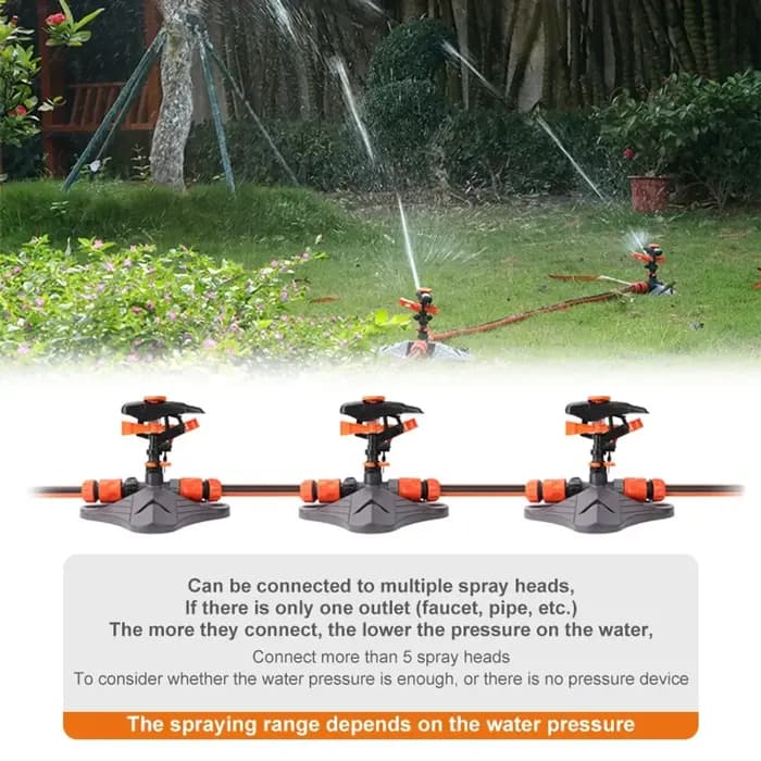 Arroseurs automatiques de jardin pour pelouse 360° ° Système d'irrigation rotatif avec buse