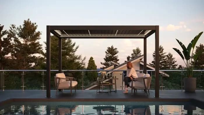 Pergolas personnalisées de jardin bioclimatique moderne