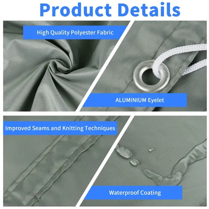 Auvent extérieur imperméable avec œillets, voile d'ombrage, abri solaire pour jardin, camping, randonnée, couverture pare-soleil, bâche de pergola, tente