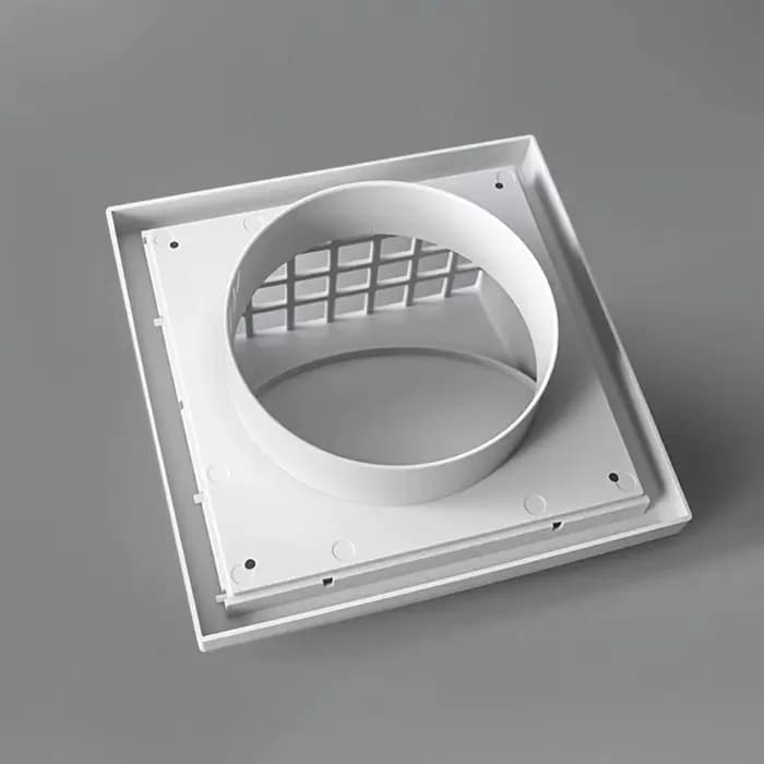 Grille de ventilation extérieure en ABS avec protection contre la pluie et couvercle d'évacuation à valve