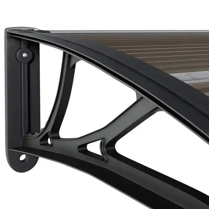 Auvent moderne en polycarbonate transparent pour porte et fenêtre, protection contre la pluie et les