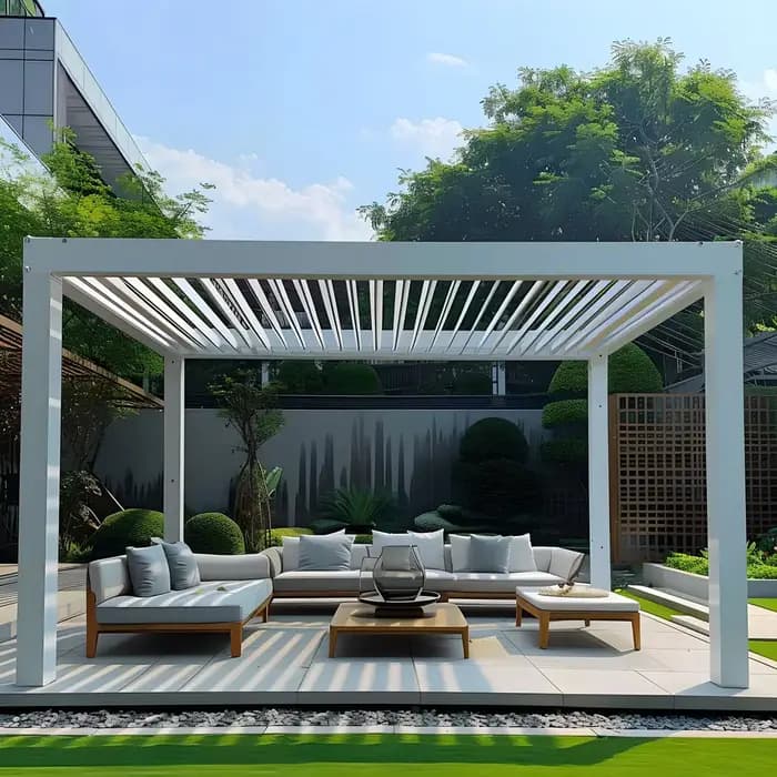 Pergola bioclimatique en aluminium étanche