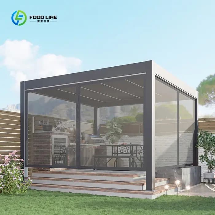 Pergola arquée en aluminium blanc avec toit à lamelles réglables, cadre thermolaqué pour jardin, sur mesure