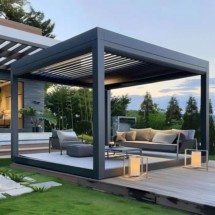 Pergola bioclimatique en aluminium étanche