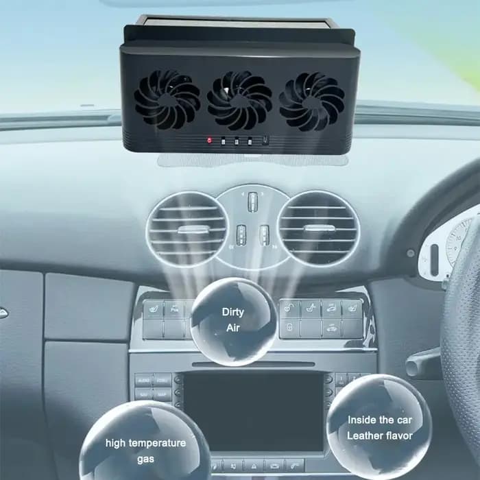 Mise à niveau du ventilateur à énergie solaire refroidisseur de voiture avant/arrière USB charge fenêtre radiateur