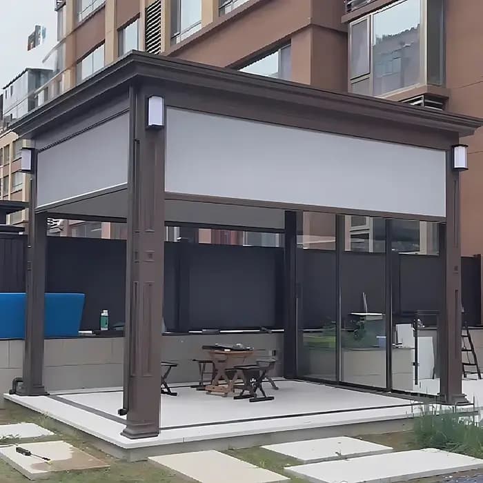 Pare-soleil à rouleau résistant au vent pour la maison : extérieur imperméable