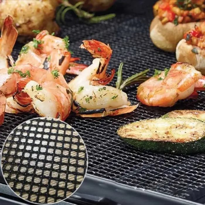 YOMEEI 1 pièces Barbecue tapis à griller grille forme
