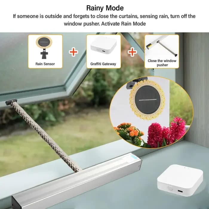 Tuya Zigbee-Capteur de lumière solaire et d'eau de pluie