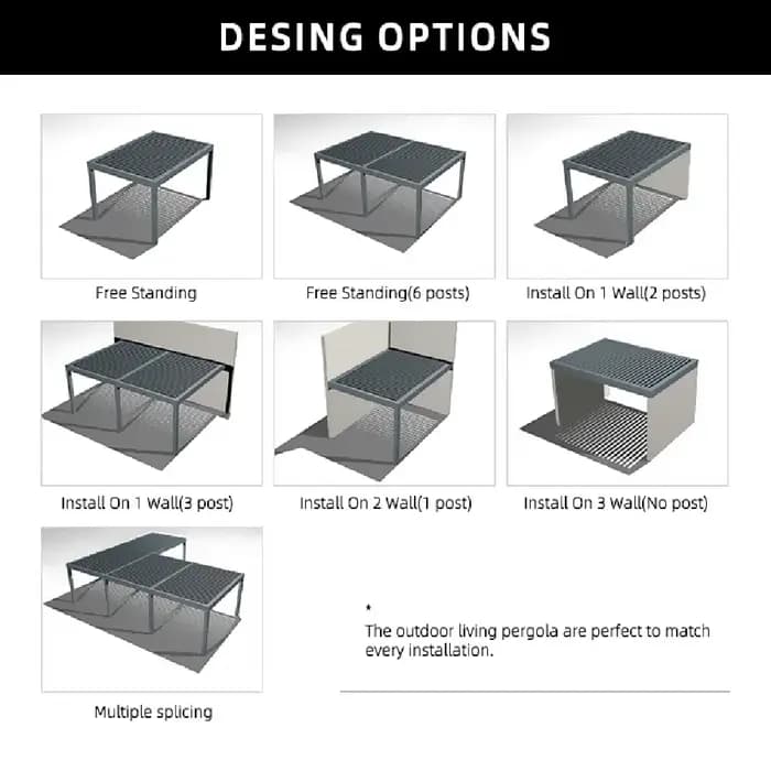 Pergola bioclimatique en aluminium avec persiennes réglables et portes coulissantes en verre – Idéal pour les salons sur le toit ou les balcons modernes
