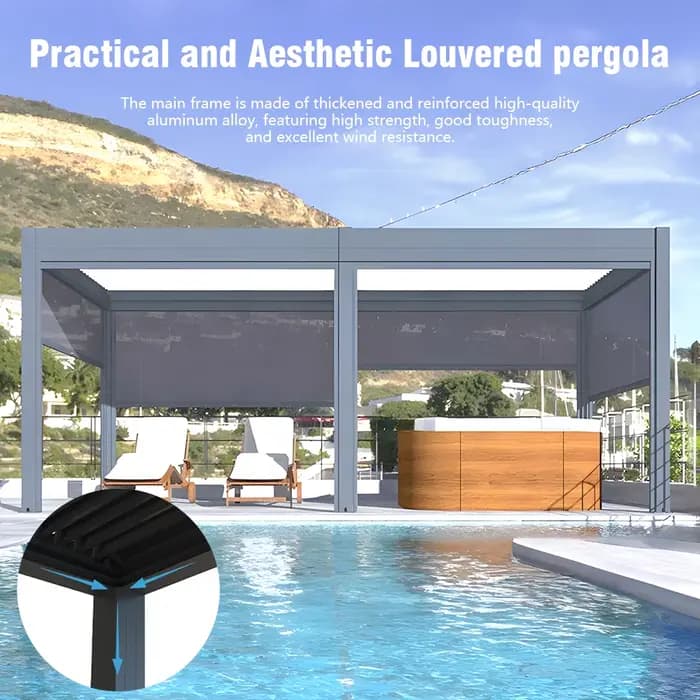 Pergola et structure de pavillon motorisées