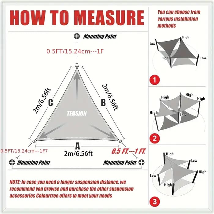 Voile d'ombrage triangulaire imperméable verte
