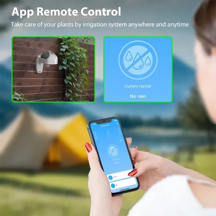 Capteur de pluie WiFi Tuya, détection de la durée des précipitations, extérieur, étanche, alimenté par batterie, contrôle via l'application Smart Life, domotique