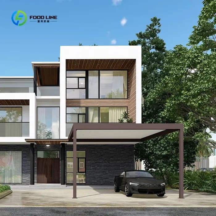 Pergola motorisée en aluminium pour patio, structure d'ombrage extérieure, usage commercial, sur mesure